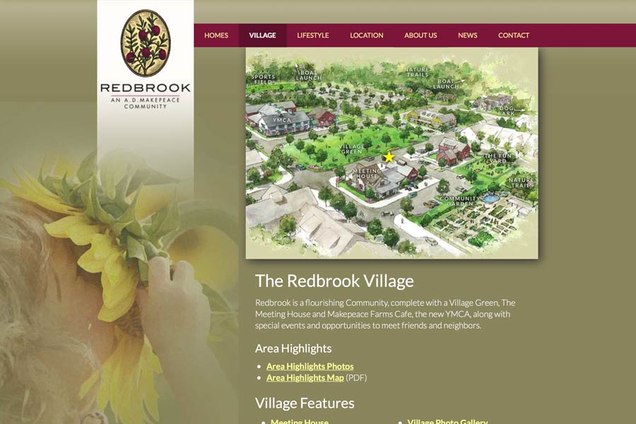 Full Service Website Design - Redbrook Home Page