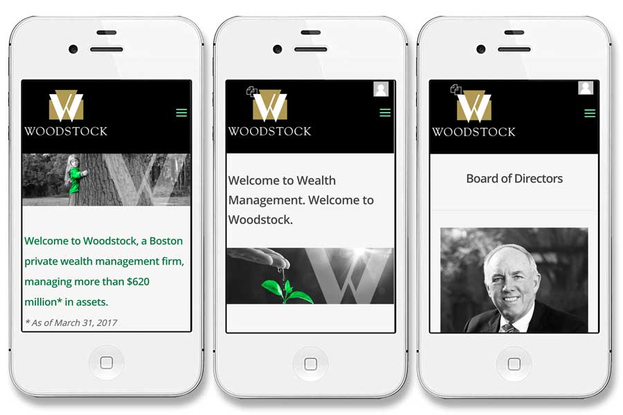 Full service website design - Woodstock mobile view