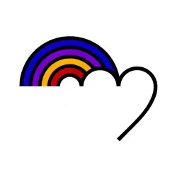 heart with rainbow logo